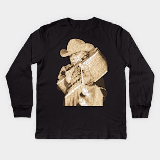 Classic Guitar Dwight Yoakam Kids Long Sleeve T-Shirt